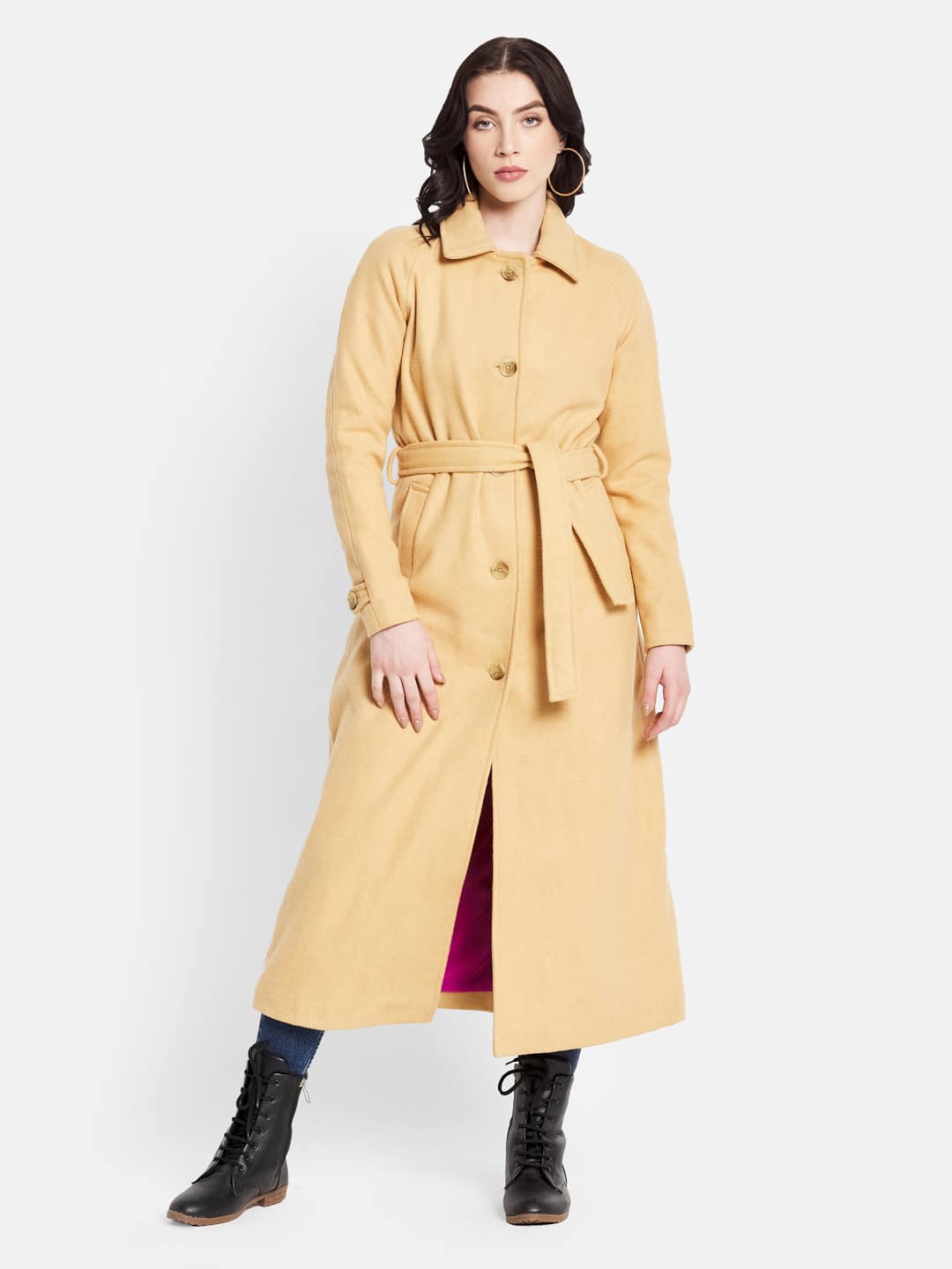 Camel trench coat