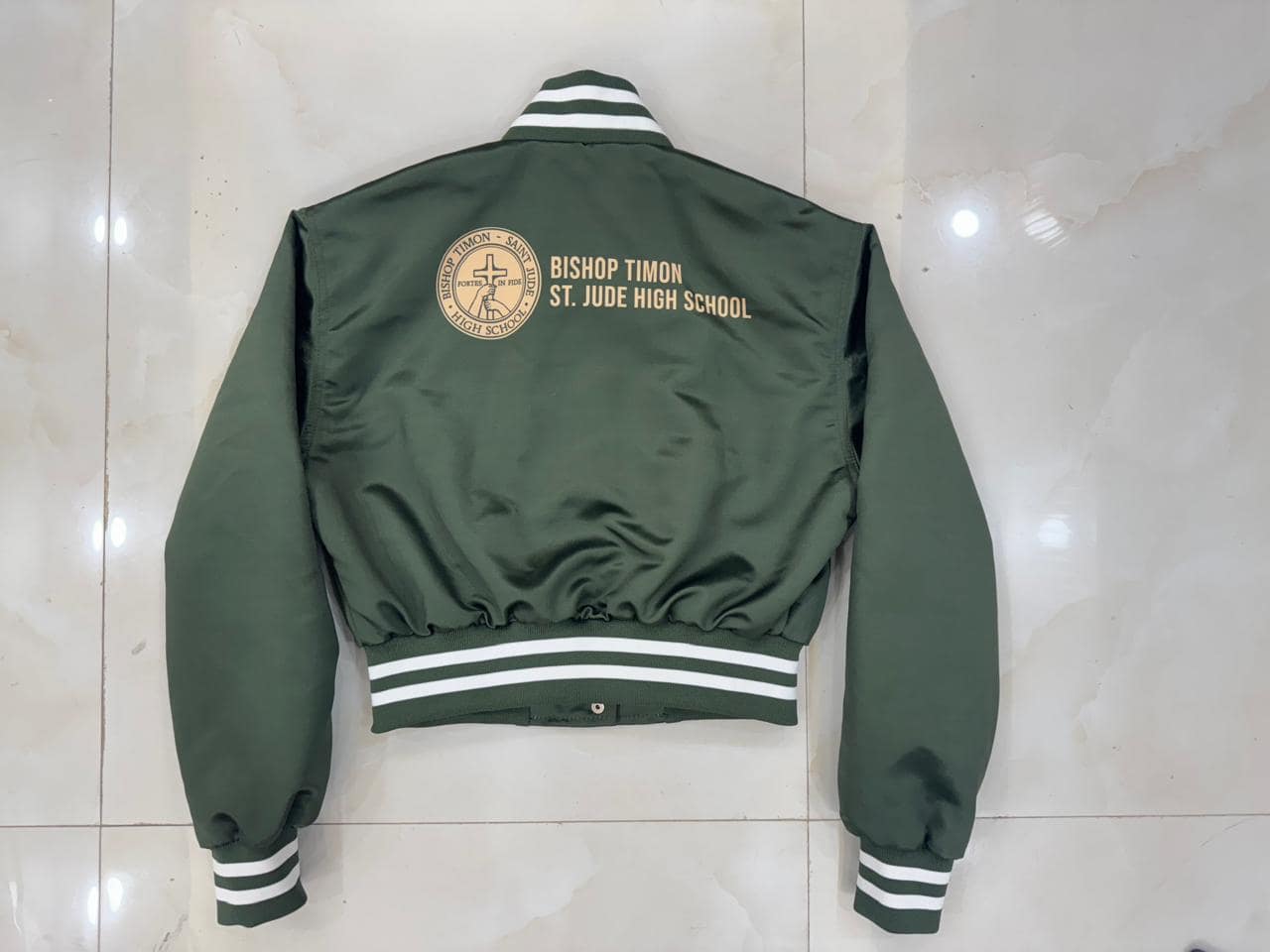 Satin varsity jacket