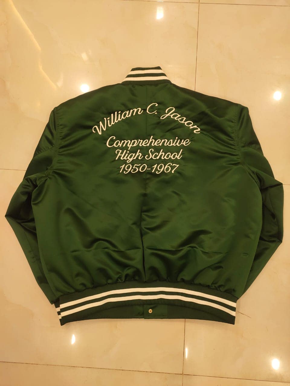Custom satin jacket