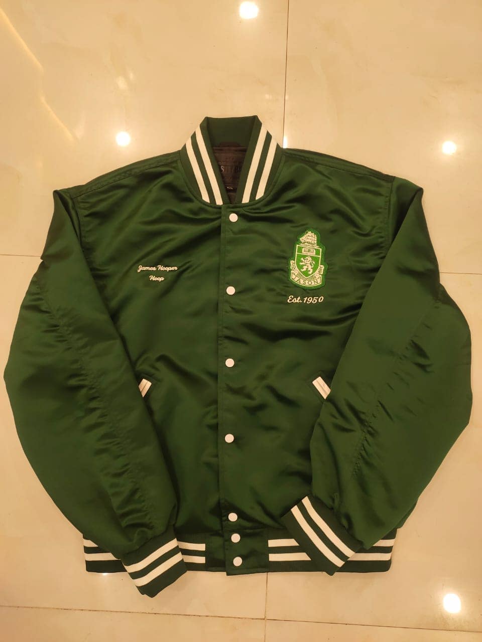 Custom satin jacket
