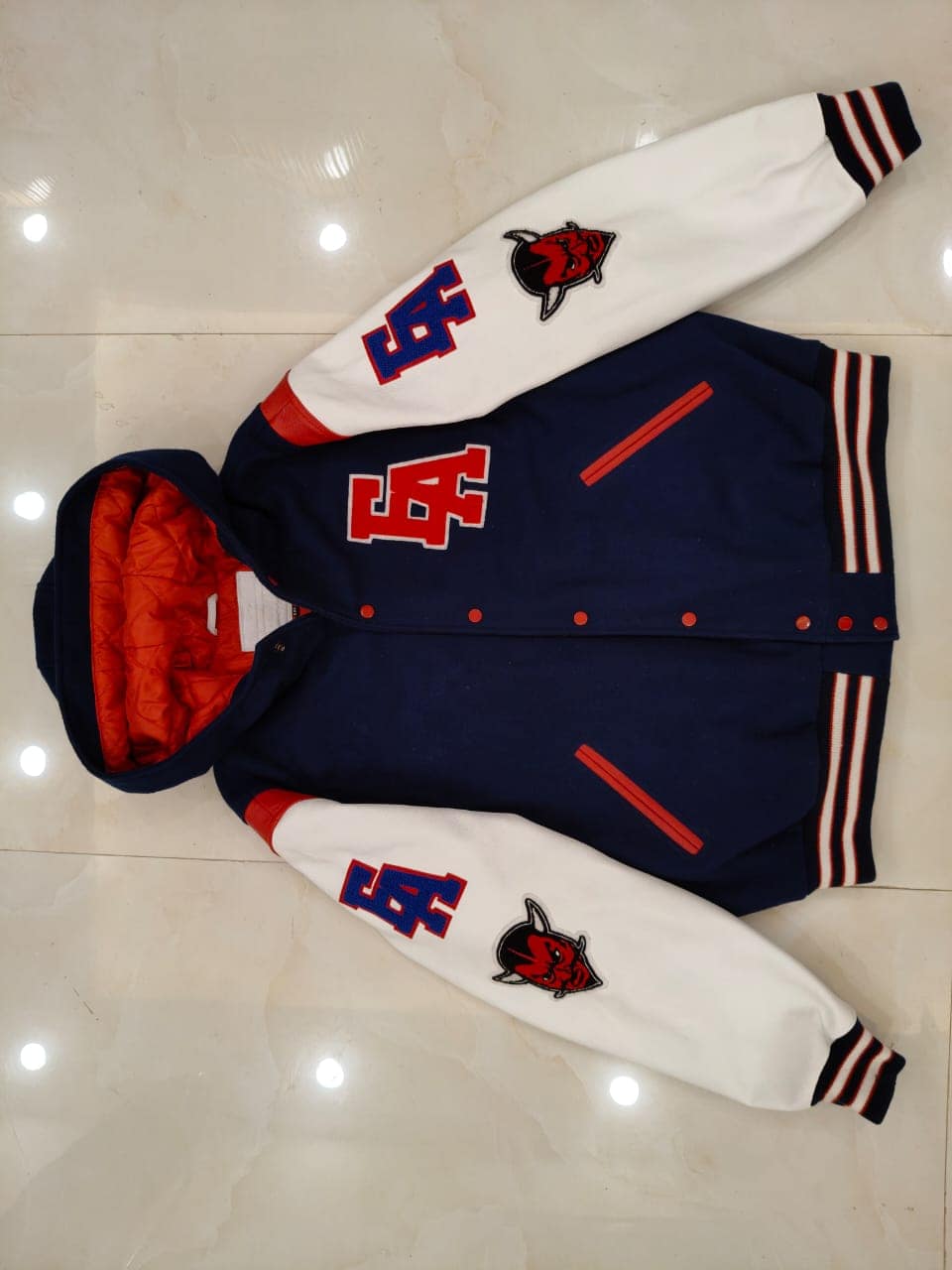 Satin varsity back